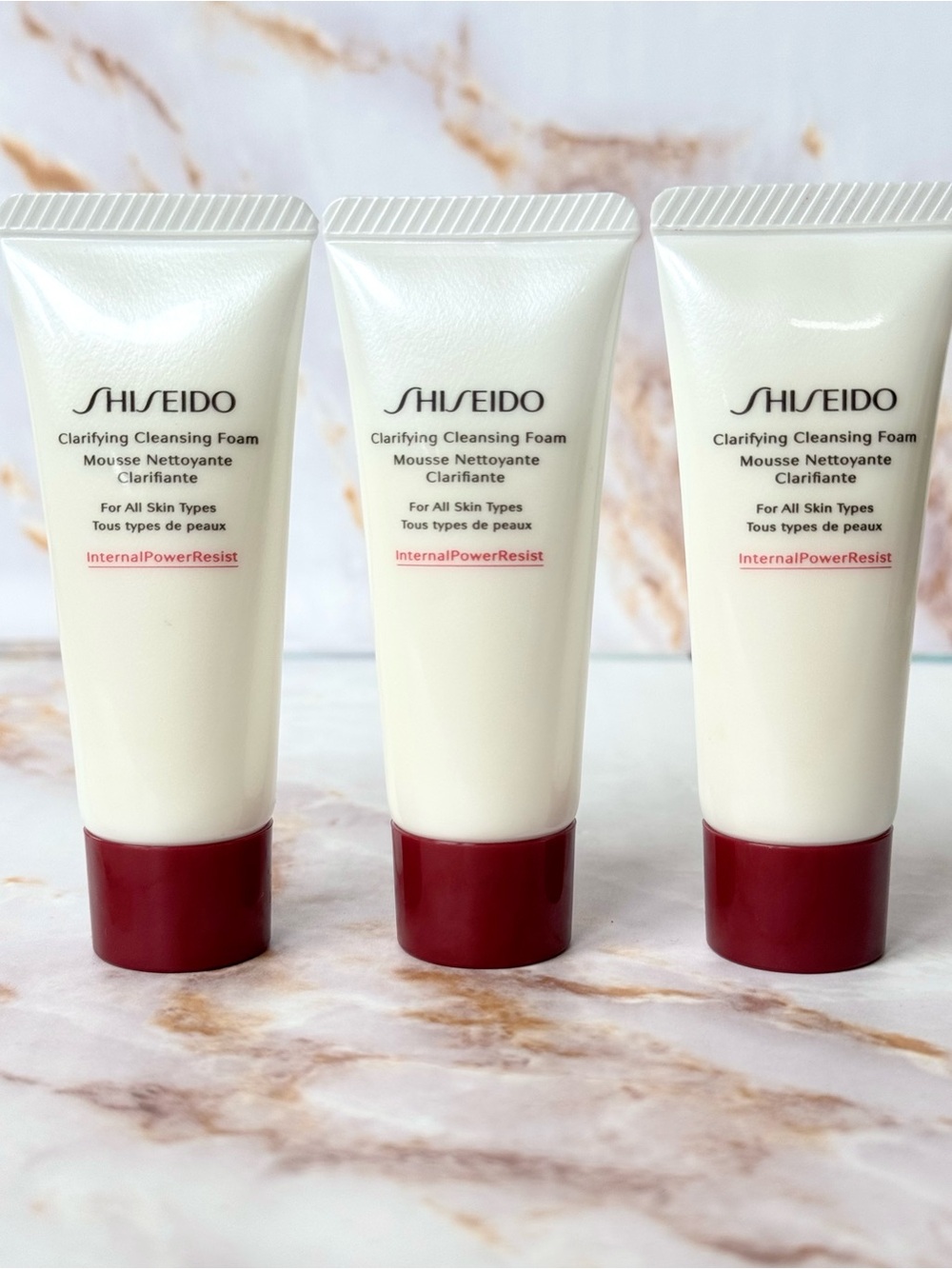 NEW Shiseido Clarifying Cleansing Foam Trio Travel Mini Size - 3pc Set Face Wash